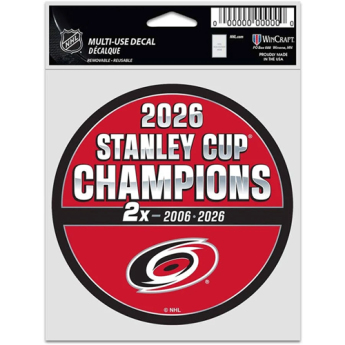 Carolina Hurricanes matrica NHL 2026 Stanley Cup Champions Multi Use Decal