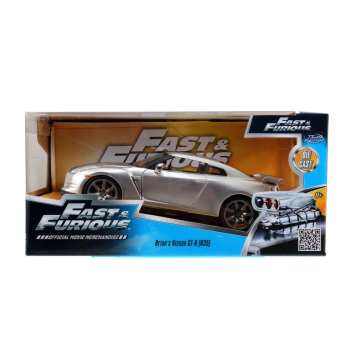 autó és motor modellek model 1/24 Fast & Furious Nissan GT-R Silver 2009 Brian