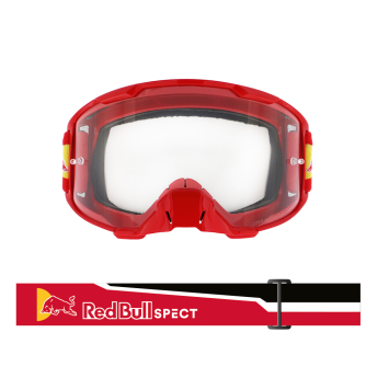 Red Bull Racing motokrossz szemüveg STRIVE red with clear glass