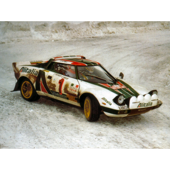 autó és motor modellek modell 1/43 Lancia Stratos HF, No.1, Alitalia, Rallye WM, Rallye Monte Carlo, Winner Rally Monte Carlo series with figurines, S.Munari/S.Maiga, 1977