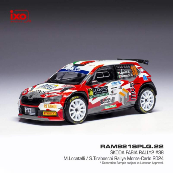 autó és motor modellek model 1/18 Škoda Fabia Rally2 2024 N.38 M. Locatelli - Rally Monte Carlo