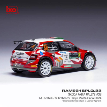 autó és motor modellek model 1/18 Škoda Fabia Rally2 2024 N.38 M. Locatelli - Rally Monte Carlo