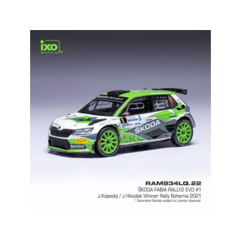 autó és motor modellek modell 1/43 Škoda Fabia Rally2 EVO - Rally Bohemia 2021 #1 Kopecky