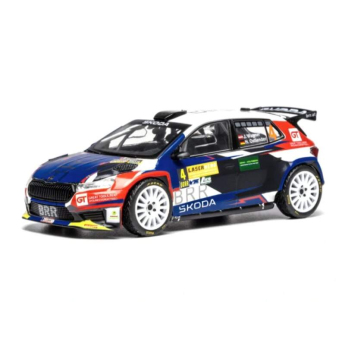 autó és motor modellek modell 1/43 IXO Škoda Fabia Rally2 - Lavanttal Rally 2024 #4 Wagner - Ostlender