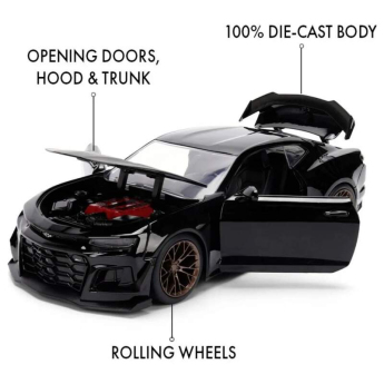 autó és motor modellek model 1/24 Chevrolet Camaro 2024 ZL1 1LE Black - Fast & Furious