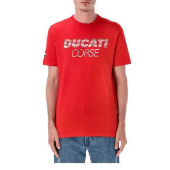 Ducati Corse férfi póló inscription red 2026
