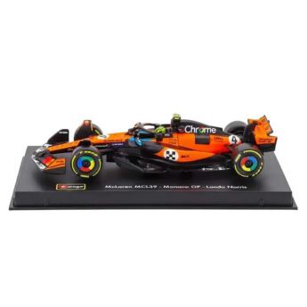 Model McLaren F1 MCL39 BBurago #4 Lando Norris Monaco 2025 1:43 Signature