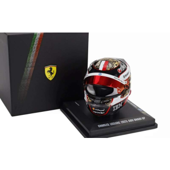 autó és motor modellek sisak modellje 1:5 Charles Leclerc - SF Abu Dhabi 2025