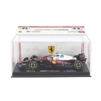 autó és motor modellek modell 1/43 Scuderia Ferrari SF-25 BBurago #44 Lewis Hamilton Monza 2025 Signature