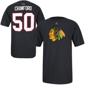 Tričko Corey Crawford #50 Chicago Blackhawks - černé