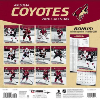 Arizona Coyotes naptár 2020 Wall