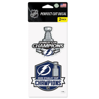 Tampa Bay Lightning matricák 2020 Stanley Cup Champions 4x8 Perfect Cut Decal 2-Pack