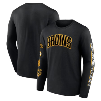 Boston Bruins férfi hosszú ujjú póló Centennial black