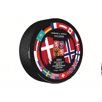Jégkorong képviselet korong Ice Hockey World Championship Czechia MS 2024 Dueling 14.5.2024 Denmark vs. Norway