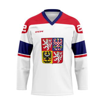 Jégkorong képviselet hoki mez Martin Nečas #98 CCM Czech republic white