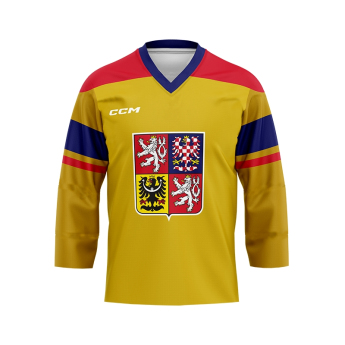 Jégkorong képviselet hoki mez Lukáš Dostál #1 2024 CCM Fandres replica gold