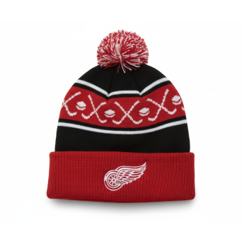 Detroit Red Wings gyerek téli sapka Face-Off Cuff Pom