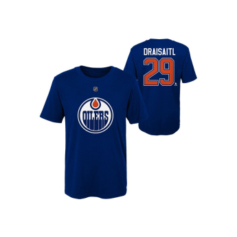 Edmonton Oilers gyerek póló Leon Draisaitl #29 Flat Captains N&N Ctn Tee