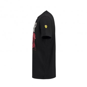 Ferrari férfi póló black Track F1 Team 2018