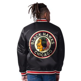 Chicago Blackhawks férfi kabát The CLOSER Reversible Varsity Satin