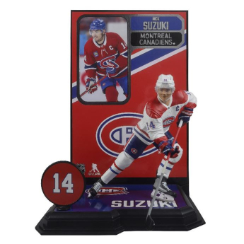 Montreal Canadiens bábu Nick Suzuki #14 Figure SportsPicks 2023/2024 Season Away Jersey