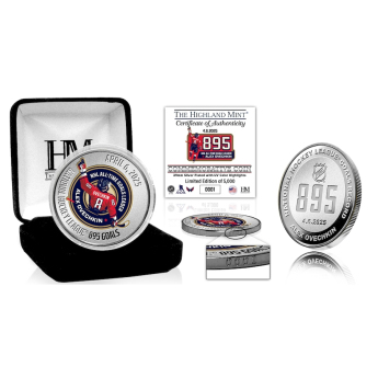 Washington Capitals gyűjtői érmék Alex Ovechkin #8 The GR8 Chase Scorer 39mm Silver Coin