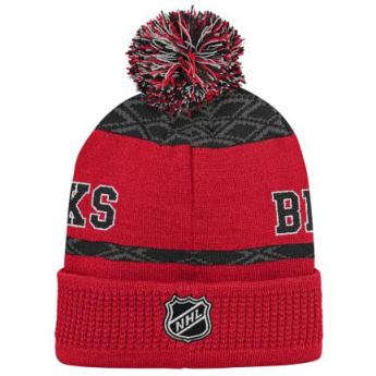 Chicago Blackhawks gyerek téli sapka Puck Pattern Cuffed Pom