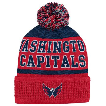 Washington Capitals gyerek téli sapka Puck Pattern Cuffed Pom