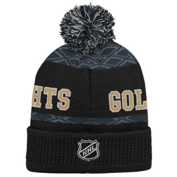 Vegas Golden Knights gyerek téli sapka Puck Pattern Cuffed Pom