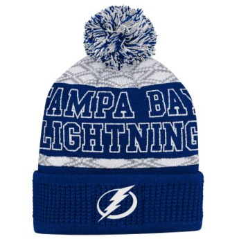 Tampa Bay Lightning gyerek téli sapka Puck Pattern Cuffed Pom