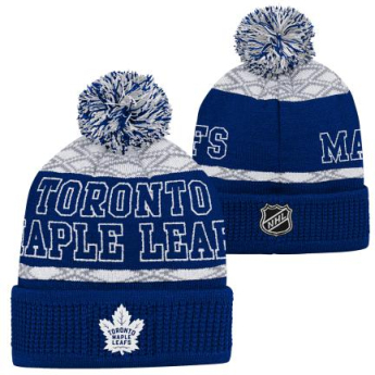 Toronto Maple Leafs gyerek téli sapka Puck Pattern Cuffed Pom