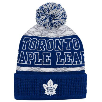 Toronto Maple Leafs gyerek téli sapka Puck Pattern Cuffed Pom
