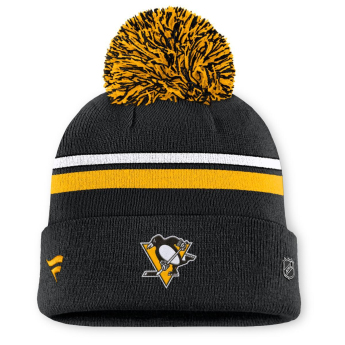 Pittsburgh Penguins női téli sapka Authentic Pro W/Cap Cuffed Pom Beanie