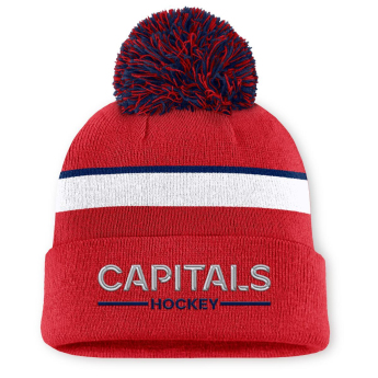 Washington Capitals női téli sapka Authentic Pro W/Cap Cuffed Pom Beanie