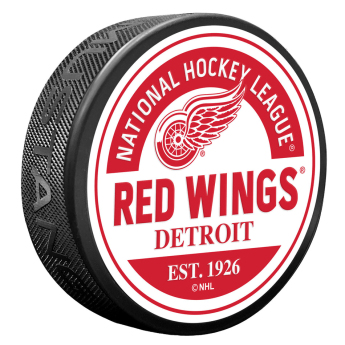 Detroit Red Wings korong Block Textured Puck
