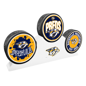 Nashville Predators korong 3 Puck Podium Set
