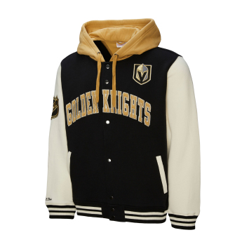 Vegas Golden Knights férfi kapucnis pulóver Courtside Fleece Button Front Vintage Logo
