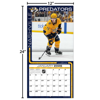 Nashville Predators naptár 2026 Wall