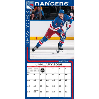 New York Rangers naptár 2026 Wall