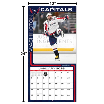 Washington Capitals naptár 2026 Wall