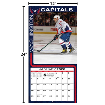 Washington Capitals naptár #8 Alexander Ovechkin 2026 Wall