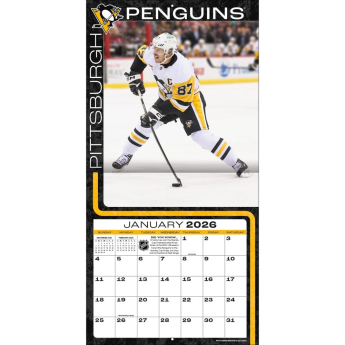 Pittsburgh Penguins naptár #87 Sidney Crosby 2026 Wall