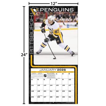 Pittsburgh Penguins naptár #87 Sidney Crosby 2026 Wall