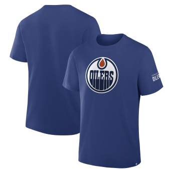 Edmonton Oilers férfi póló Hat Trick blue