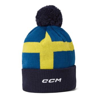 Jégkorong képviselet téli sapka Sweden Pom Flag