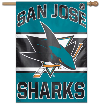 San Jose Sharks zászló Wordmark Single-Sided Vertical