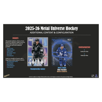 NHL dobozok NHL hokikártyák 2025-26 Upper Deck Skybox Metal Universe Blaster Box
