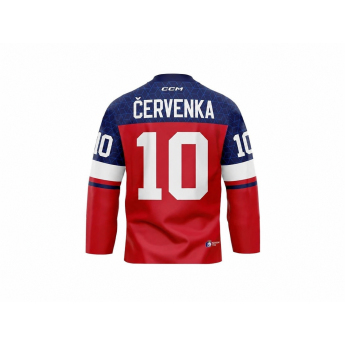 Jégkorong képviselet hoki mez Roman Červenka #10 CCM Fandres replica 2026 red