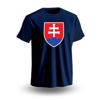 Jégkorong képviselet férfi póló Slovakia National Emblem Navy