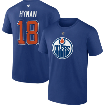Edmonton Oilers férfi póló NHL Authentic Stack Name & Number T-Shirt - Royal